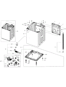 Frame Assy parts for Samsung Washer WA45H7200AW/A2-01 from AppliancePartsPros.com