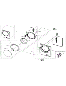 Frame Front & Door parts for Samsung Washer WF330ANW/XAA-02 from AppliancePartsPros.com