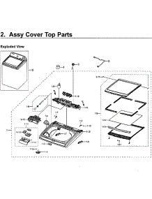 Top Assy parts for Samsung Washer WA45M7050AW/A4-00 from AppliancePartsPros.com
