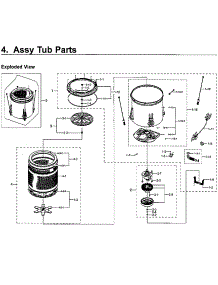 Tub Assy parts for Samsung Washer WA45M7050AW/A4-00 from AppliancePartsPros.com