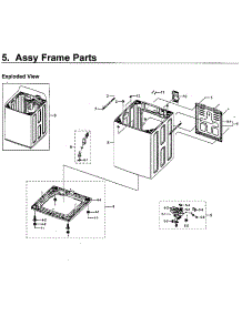 Frame Assy parts for Samsung Washer WA45M7050AW/A4-00 from AppliancePartsPros.com