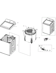 Main Section parts for Samsung Washer WA456DRHDSU/AA-05 from AppliancePartsPros.com