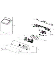 Control Panel parts for Samsung Washer WA456DRHDSU/AA-05 from AppliancePartsPros.com