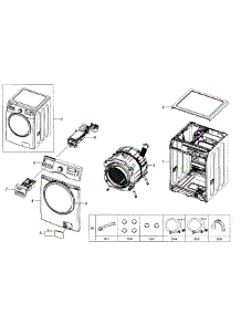 Main Section parts for Samsung Washer WF350ANR/XAA-06 from AppliancePartsPros.com