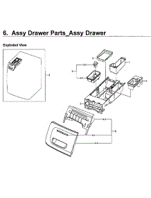 Drawer Asy parts for Samsung Washer WF45M5100AW/A5-00 from AppliancePartsPros.com