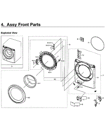 Front Parts parts for Samsung Washer WF45M5100AW/A5-00 from AppliancePartsPros.com