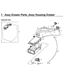 Housing-Drawer parts for Samsung Washer WF45M5100AW/A5-00 from AppliancePartsPros.com