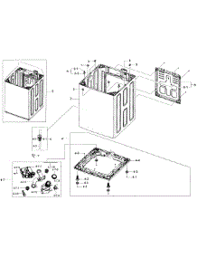 Frame parts for Samsung Washer WA48J7700AW/A2-00 from AppliancePartsPros.com