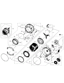 Tub-Drum parts for Samsung Washer WF350ANR/XAA-07 from AppliancePartsPros.com