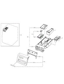 Drawer parts for Samsung Washer WF350ANR/XAA-07 from AppliancePartsPros.com