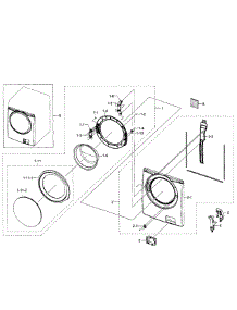 Frame parts for Samsung Washer WF350ANR/XAA-07 from AppliancePartsPros.com
