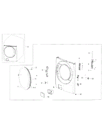 Frame Front & Door parts for Samsung Washer WF56H9100AG/A2-00 from AppliancePartsPros.com