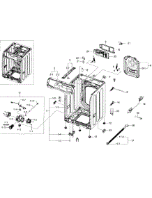 Frame parts for Samsung Washer WF45H6300AG/A2-01 from AppliancePartsPros.com