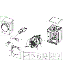 Main Section parts for Samsung Washer WF45H6300AG/A2-01 from AppliancePartsPros.com