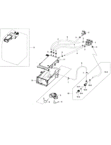 Housing Drawer parts for Samsung Washer WF45H6300AG/A2-01 from AppliancePartsPros.com