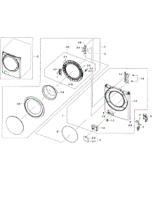 Front Section parts for Samsung Washer WF45H6300AG/A2-01 from AppliancePartsPros.com