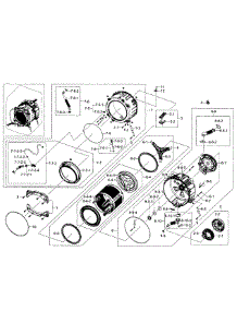 Tub-Drum parts for Samsung Washer WF520ABW/XAA-04 from AppliancePartsPros.com