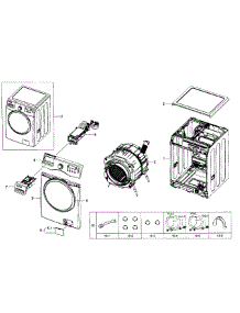 Main Section parts for Samsung Washer WF350ANR/XAA-02 from AppliancePartsPros.com
