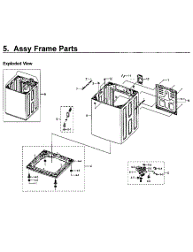 Frame Assy parts for Samsung Washer WA50M7450AW/A4-00 from AppliancePartsPros.com
