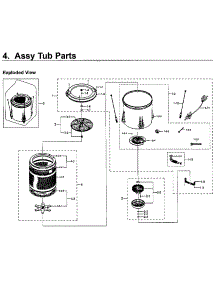 Tub Assy parts for Samsung Washer WA50M7450AW/A4-00 from AppliancePartsPros.com