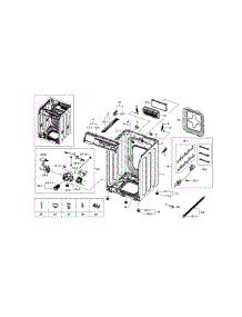 Frame & Cover Parts parts for Samsung Washer WF448AAP/XAA-07 from AppliancePartsPros.com