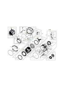 Tub & Drum parts for Samsung Washer WF448AAP/XAA-07 from AppliancePartsPros.com