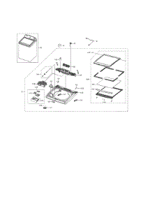 Cover Top parts for Samsung Washer WA45M7050AW/A4-01 from AppliancePartsPros.com