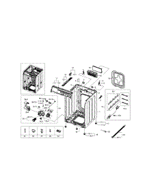 Frame & Cover parts for Samsung Washer WF448AAW/XAA-07 from AppliancePartsPros.com