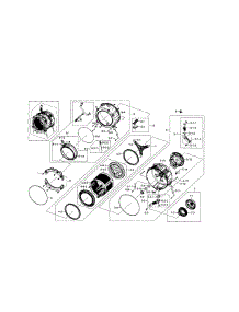 Tub & Drum parts for Samsung Washer WF448AAW/XAA-07 from AppliancePartsPros.com