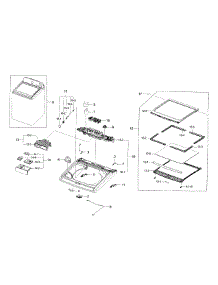 Cover Top parts for Samsung Washer WA48H7400AW/A2-00 from AppliancePartsPros.com