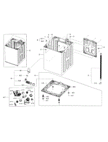 Frame Assy parts for Samsung Washer WA48H7400AW/A2-00 from AppliancePartsPros.com