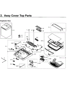 Cover Top parts for Samsung Washer WA54M8750AV/A4-00 from AppliancePartsPros.com