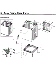 Frame parts for Samsung Washer WA54M8750AV/A4-00 from AppliancePartsPros.com