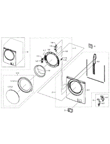 Frame parts for Samsung Washer WF350ANW/XAA-04 from AppliancePartsPros.com