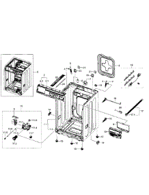 Frame parts for Samsung Washer WF350ANW/XAA-04 from AppliancePartsPros.com