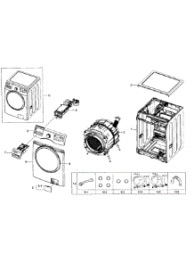 Main Section parts for Samsung Washer WF350ANW/XAA-04 from AppliancePartsPros.com