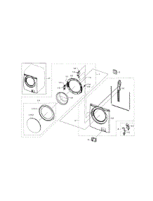 Frame Front & Door parts for Samsung Washer WF330ANW/XAA-04 from AppliancePartsPros.com