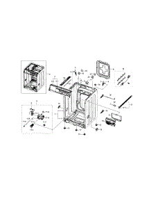 Frame parts for Samsung Washer WF330ANW/XAA-04 from AppliancePartsPros.com