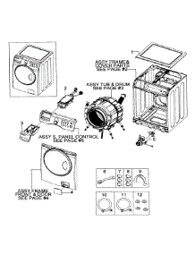 Main Assy parts for Samsung Washer WF218ANB/XAA-00 from AppliancePartsPros.com