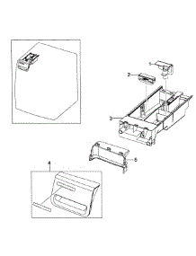 Drawer parts for Samsung Washer WF218ANB/XAA-00 from AppliancePartsPros.com