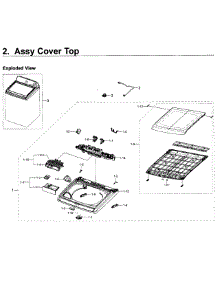 Cover-Top parts for Samsung Washer WA40J3000AW/A2-11 from AppliancePartsPros.com