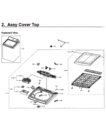 Cover Top parts for Samsung Washer WA40J3000AW/A2-12 from AppliancePartsPros.com