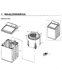 Main Asy parts for Samsung Washer WA40J3000AW/AA-12 from AppliancePartsPros.com