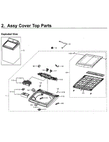 Cover Top parts for Samsung Washer WA40J3000AW/AA-12 from AppliancePartsPros.com