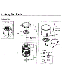 Tub Parts parts for Samsung Washer WA40J3000AW/AA-12 from AppliancePartsPros.com