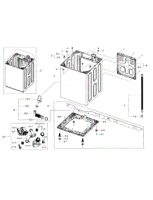 Frame parts for Samsung Washer WA400PJHDWR/AA-04 from AppliancePartsPros.com