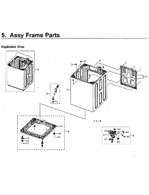 Frame & Case parts for Samsung Washer WA40J3000AW/A2-13 from AppliancePartsPros.com