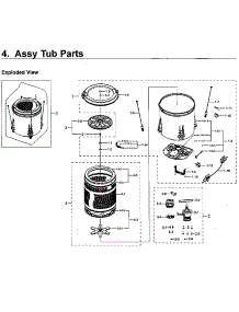 Tub Parts parts for Samsung Washer WA40J3000AW/A2-13 from AppliancePartsPros.com