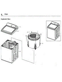 Main Asy parts for Samsung Washer WA40J3000AW/A2-13 from AppliancePartsPros.com