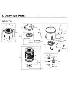 Tub Parts parts for Samsung Washer WA40J3000AW/AA-11 from AppliancePartsPros.com